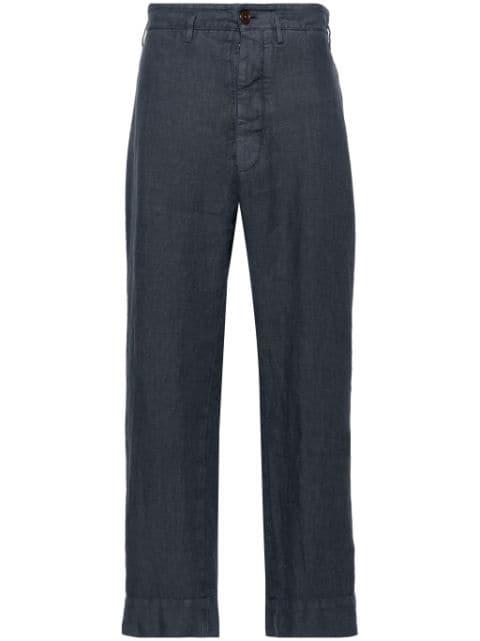 cropped linen trousers by VIVIENNE WESTWOOD