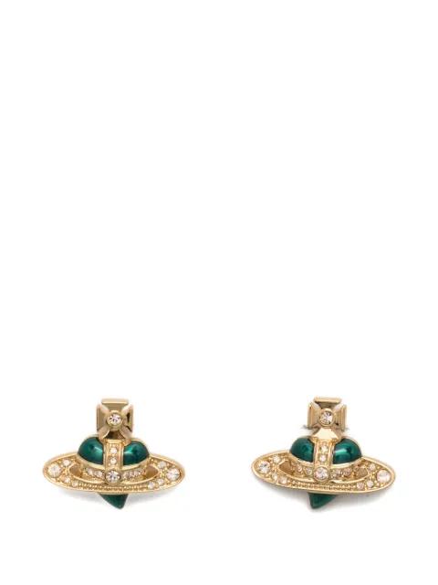 diamante heart earrings by VIVIENNE WESTWOOD