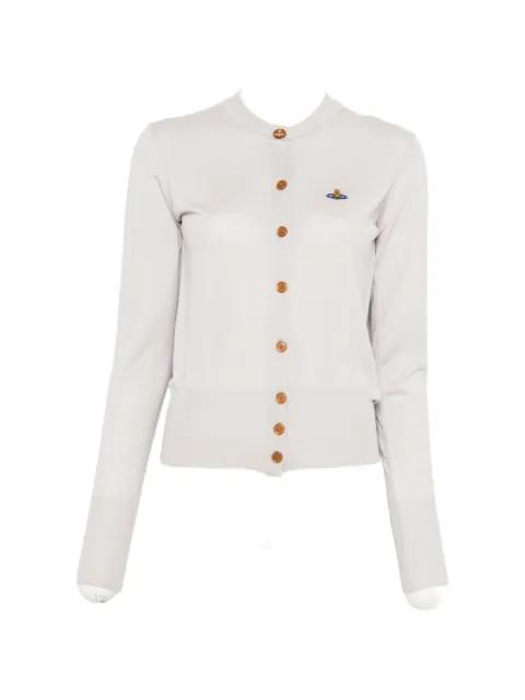 logo-detail buttoned cardigan by VIVIENNE WESTWOOD