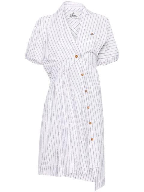 logo-striped asymmetric dress by VIVIENNE WESTWOOD