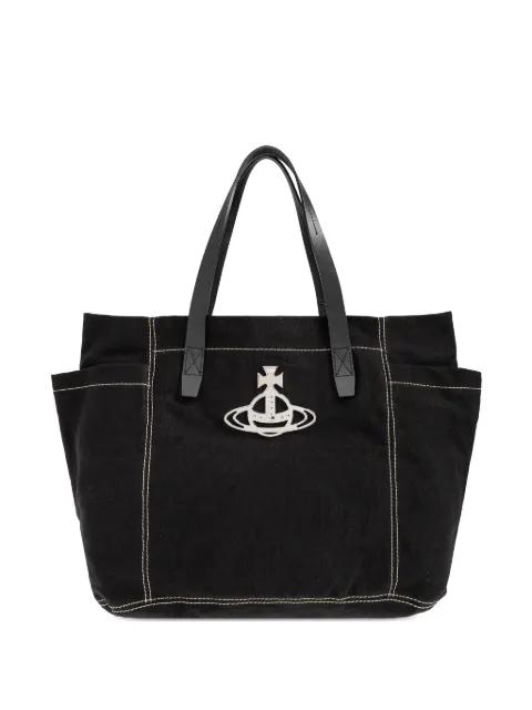 medium Henry Orb contrast-stitch tote bag by VIVIENNE WESTWOOD