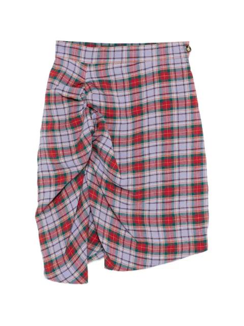 mini Side Panther ruffled tartan skirt by VIVIENNE WESTWOOD