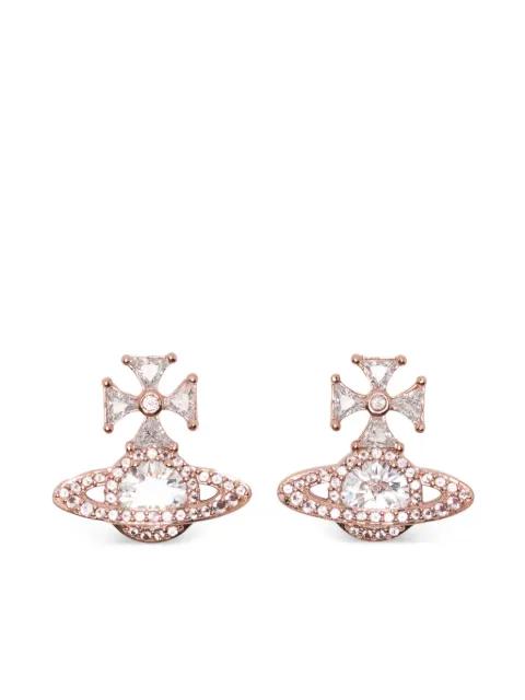 orb cross brass earrings by VIVIENNE WESTWOOD