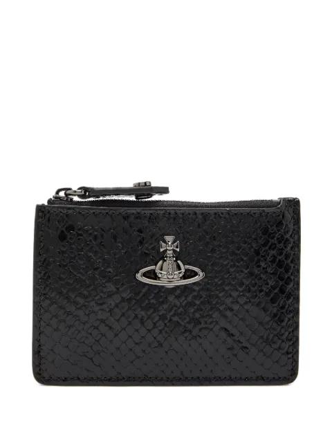 orb-detail croc-pattern wallet by VIVIENNE WESTWOOD