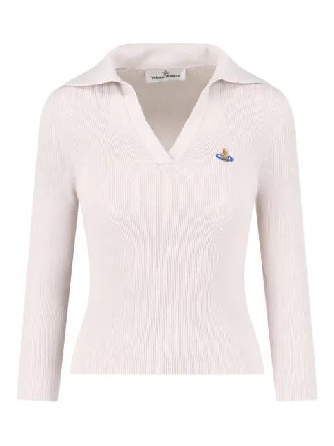 orb-embellished ribbed sweater by VIVIENNE WESTWOOD