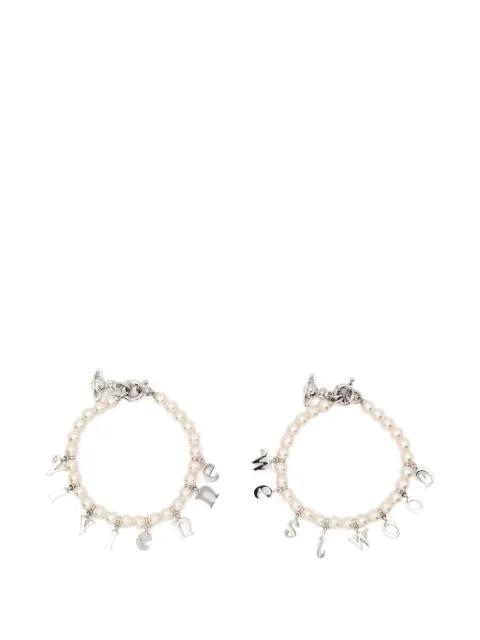 pearl charm bracelet (set of two) by VIVIENNE WESTWOOD