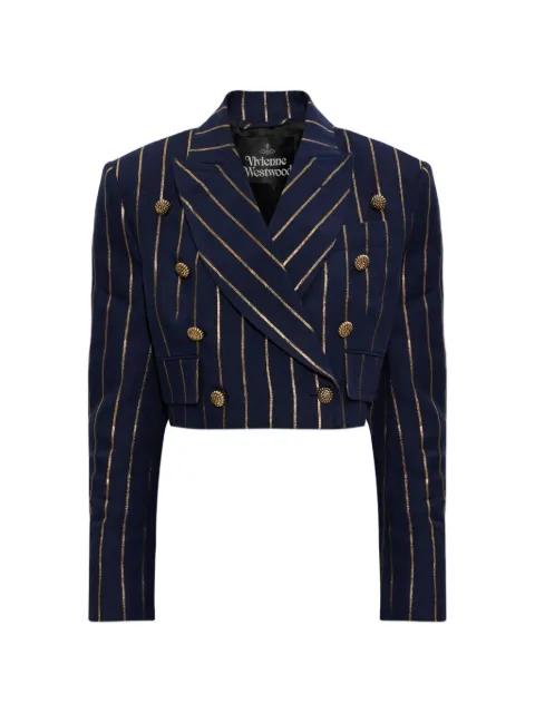 pinstripe-button crop jacket by VIVIENNE WESTWOOD