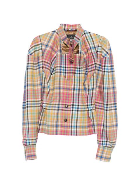 plaid button front top by VIVIENNE WESTWOOD