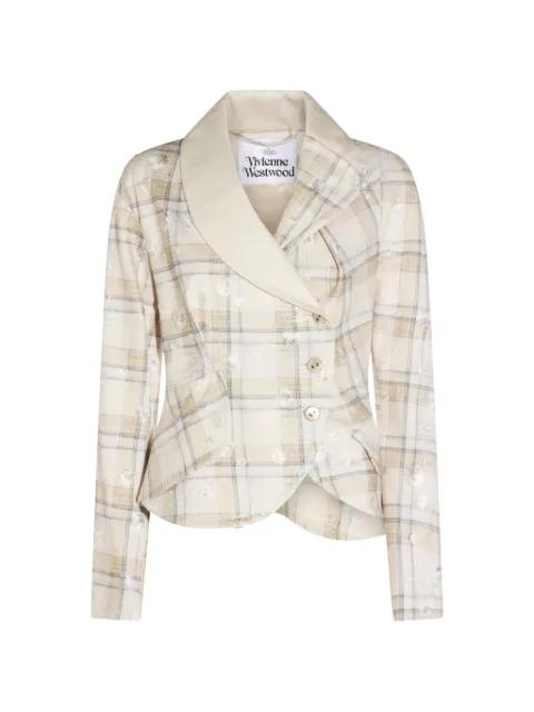 plaid buttoned blazer by VIVIENNE WESTWOOD