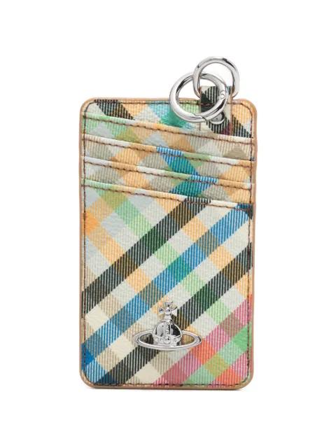 plaid vertical card holder by VIVIENNE WESTWOOD
