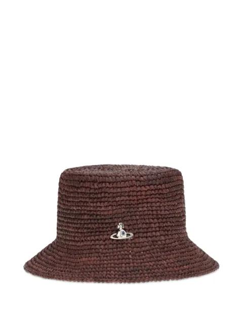 raffia Orb-plaque bucket hat by VIVIENNE WESTWOOD