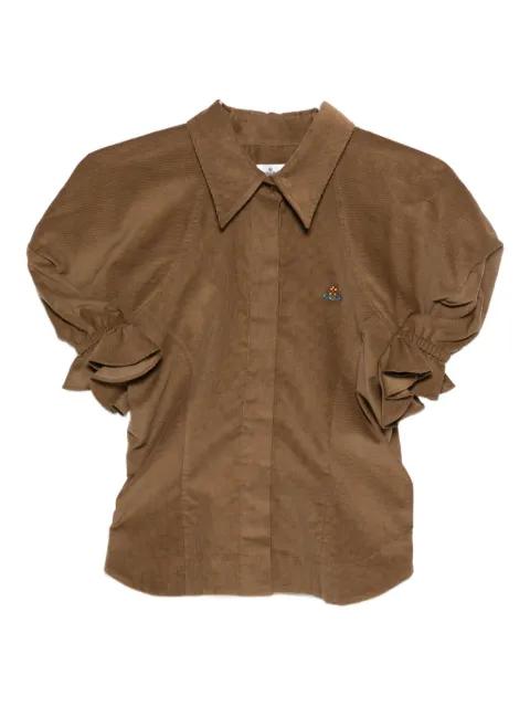 ruffled-sleeve cotton top by VIVIENNE WESTWOOD