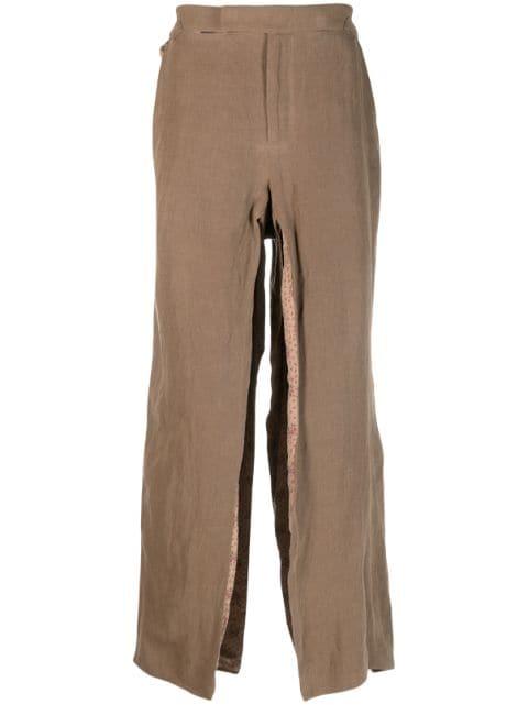 side-slits flared trousers by VIVIENNE WESTWOOD