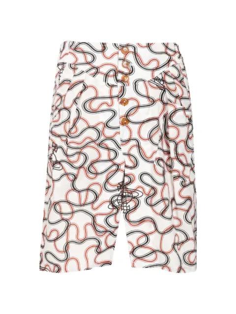 squiggle-print bermuda shorts by VIVIENNE WESTWOOD