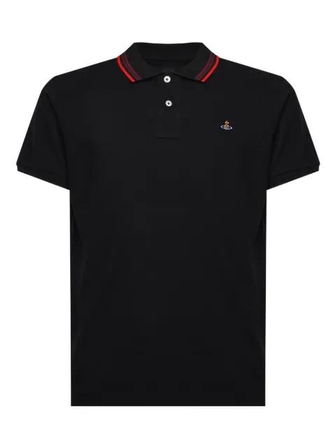 striped-collar polo shirt by VIVIENNE WESTWOOD