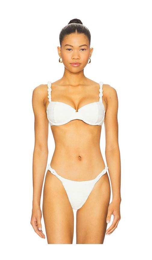 Vix Swimwear Leanne Nissi Bikini Top in White by VIX SWIMWEAR