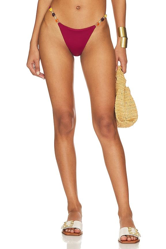 Vix Swimwear Martha Detail Bikini Bottom Cheeky in Red by VIX SWIMWEAR Vix Swimwear Martha Detail Bikini Bottom Cheeky in Red by VIX SWIMWEAR