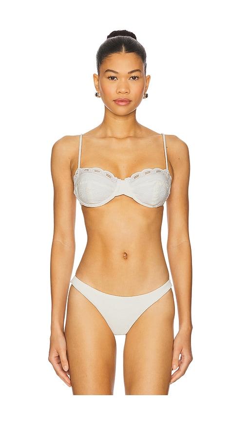 Vix Swimwear Naya Nissi Bikini Top in White by VIX SWIMWEAR