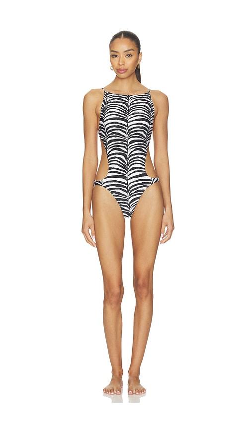 Vix Swimwear Nuala One Piece Brazilian in Black,White by VIX SWIMWEAR