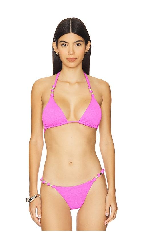 Vix Swimwear Paula Triangle Bikini Top in Fuchsia by VIX SWIMWEAR