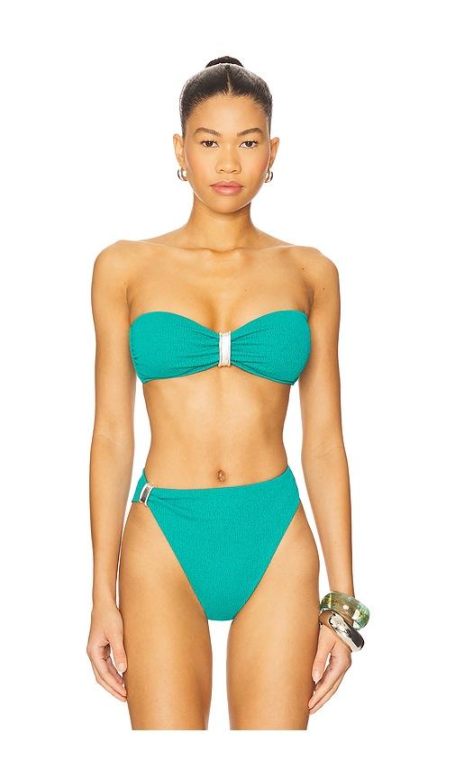 Vix Swimwear Sunny Bandeau Bikini Top in Teal by VIX SWIMWEAR