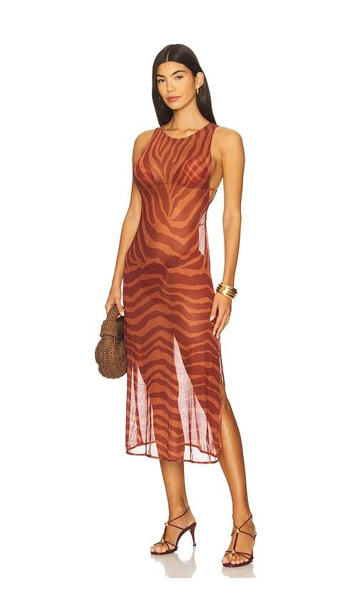 Vix Swimwear Twist Long Cover Up in Brown by VIX SWIMWEAR Vix Swimwear Twist Long Cover Up in Brown by VIX SWIMWEAR
