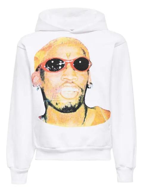portrait-print hoodie by VLONE