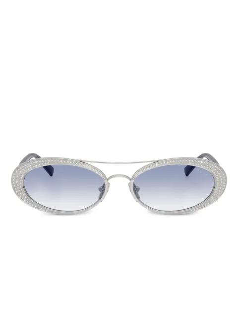 embellished oval-frame sunglasses by VOGUE EYEWEAR