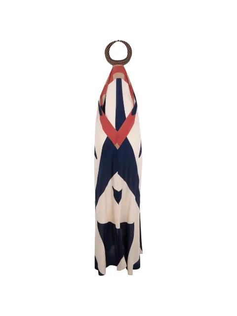 Saba abstract-print silk dress by VOLANTIS