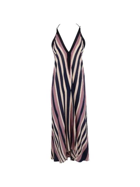 Sunset striped silk dress by VOLANTIS