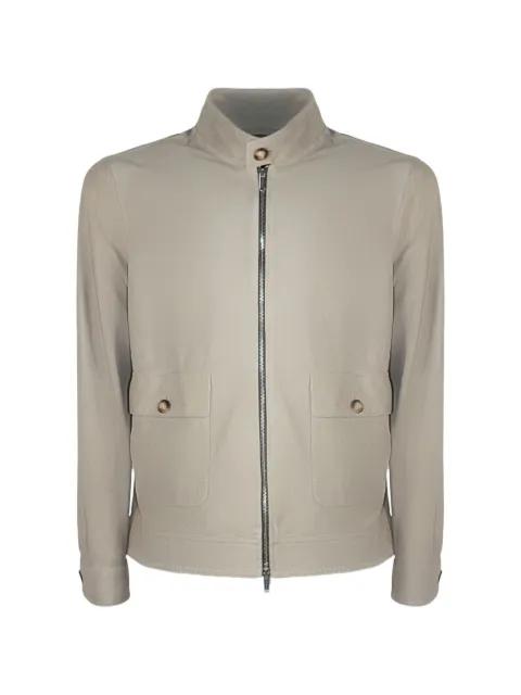 Plutone high-collar suede jacket by VOLFAGLI
