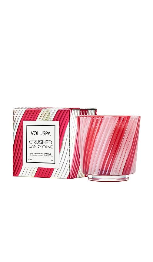 Voluspa Crushed Candy Cane Boxed Mini Pedestal Candle in Beauty by VOLUSPA