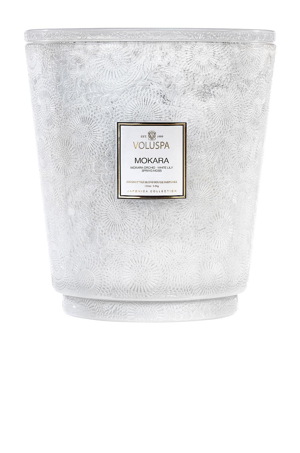 Voluspa Mokara 5 Wick Hearth Candle in White by VOLUSPA