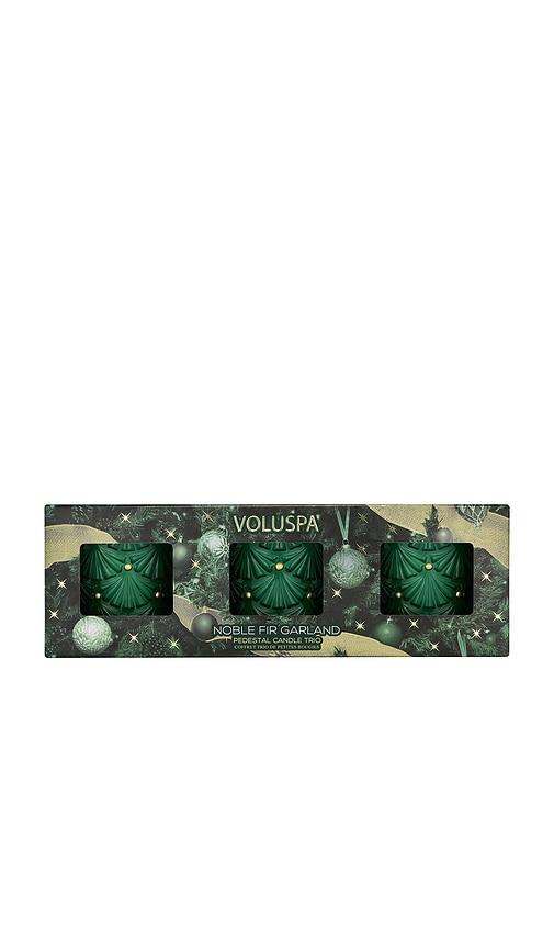 Voluspa Noble Fir Garland 3 Pedestal Set in Beauty by VOLUSPA