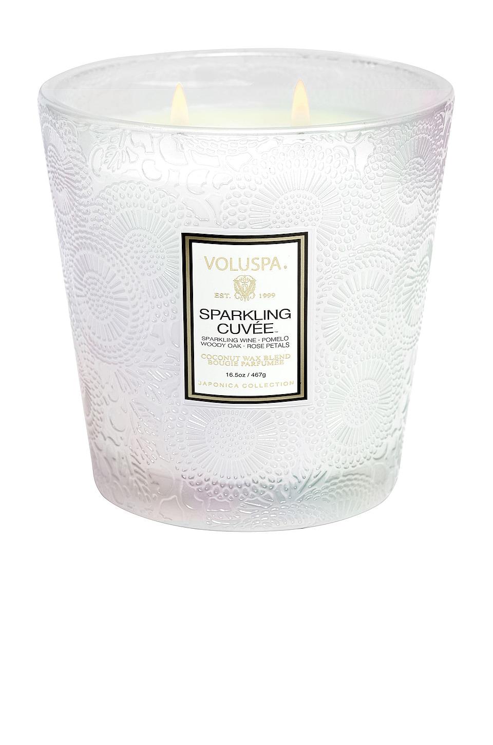 Voluspa Sparkling Cuvee 3 Wick Hearth Candle in White by VOLUSPA