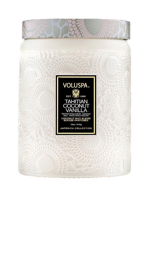 Voluspa Tahitian Coconut Vanilla Large Jar Candle in Beauty by VOLUSPA