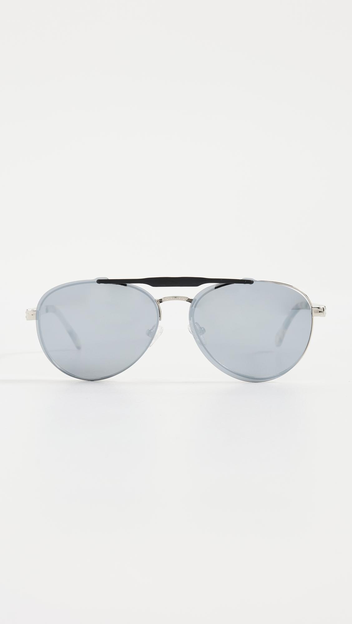 Cleofis Silver Metal Sunglasses by VONTÉLLE
