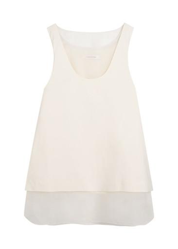 Kaia layered-effect cotton-poplin top by VORANIDA