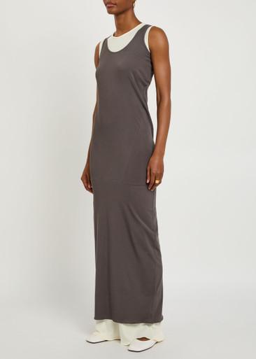 Tao layered-effect cotton maxi dress by VORANIDA