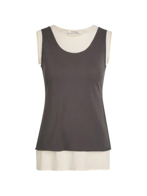 Tor layered cotton tank top by VORANIDA