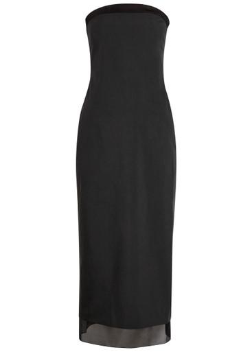 Tylyn strapless cotton-poplin midi dress by VORANIDA