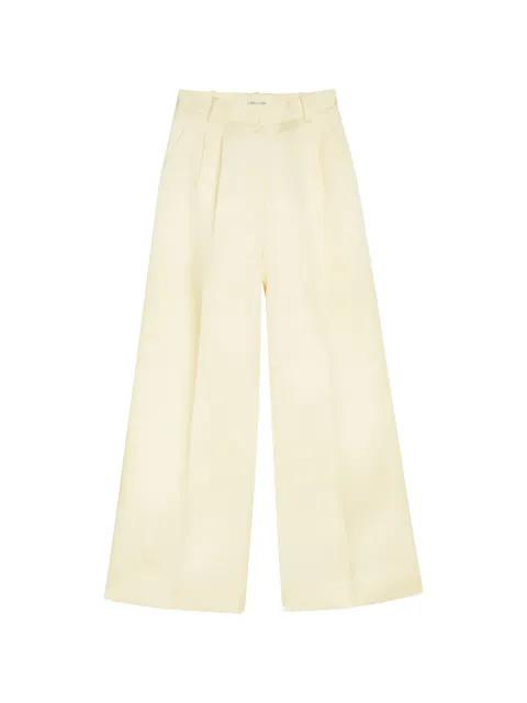 pleated wide-leg trousers by VORANIDA