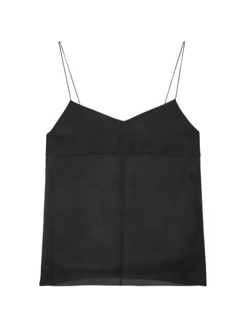 semi-sheer V-neck top by VORANIDA