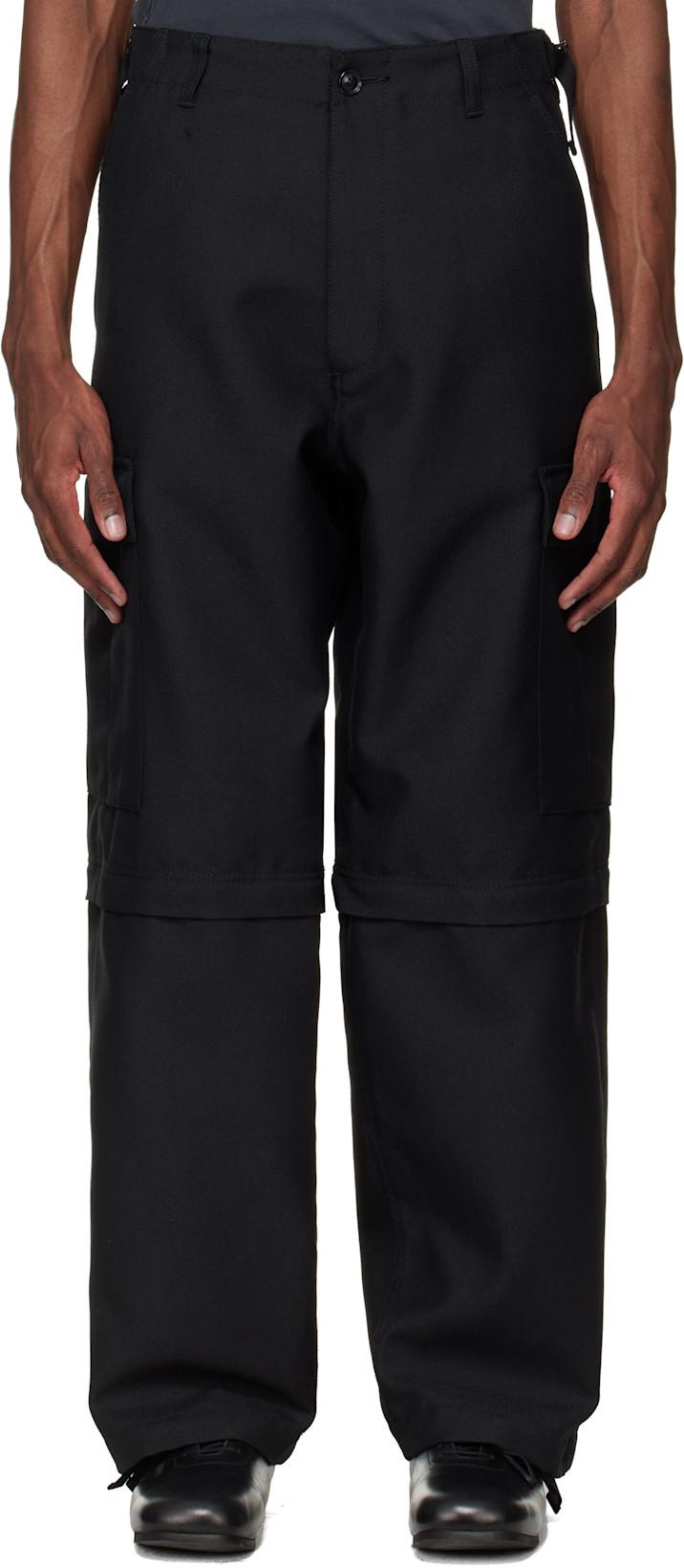 Black Zip-Off Cargo Pants by VOWELS