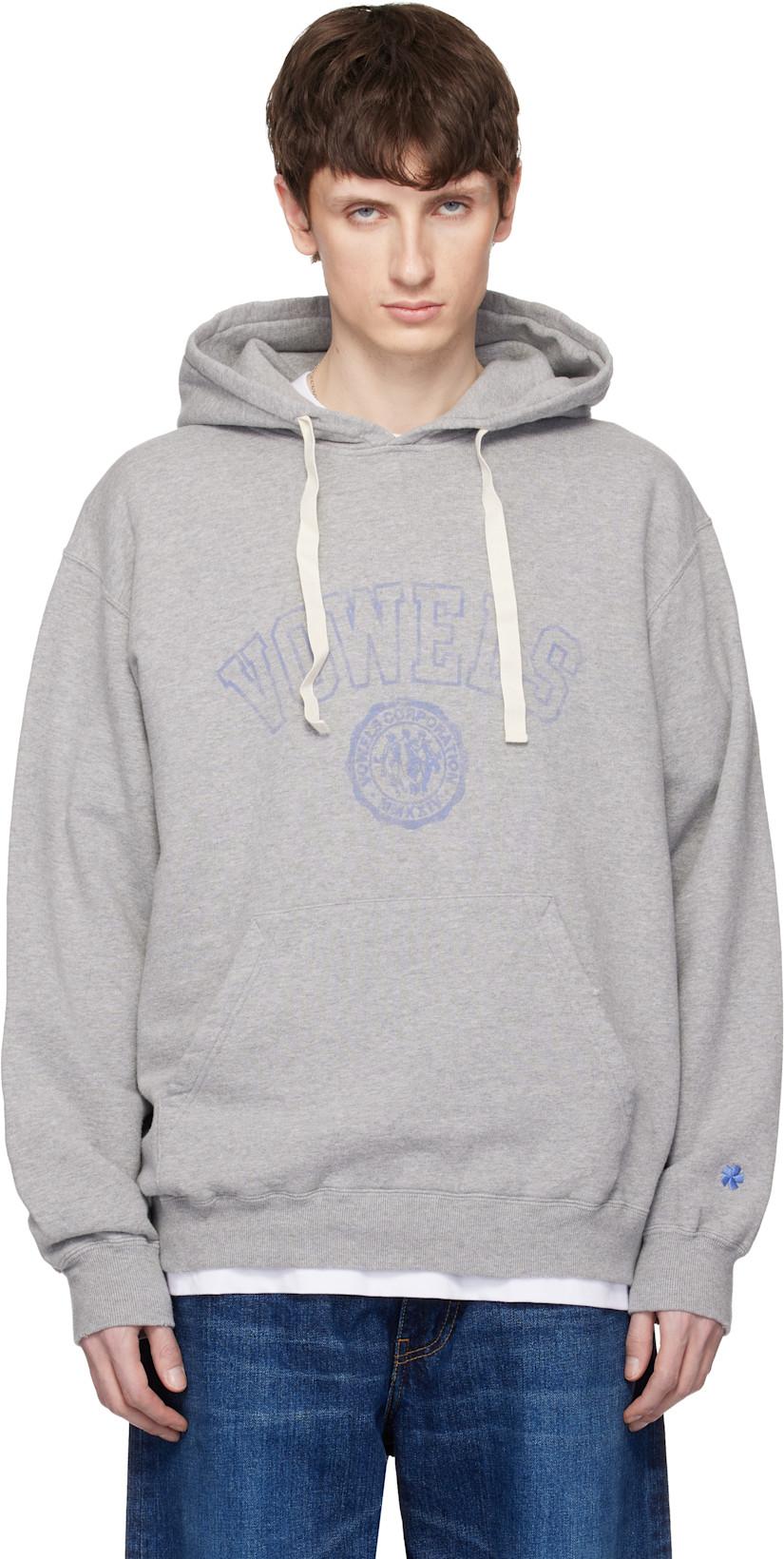 Gray Faded Collegiate Hoodie by VOWELS