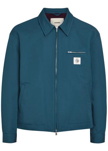 Logo-appliquéd cotton-blend jacket by VOWELS