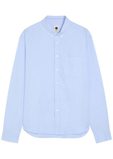 Logo-embroidery cotton shirt by VOWELS