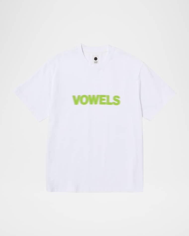 Men's Cotton Blurred Logo T-Shirt by VOWELS
