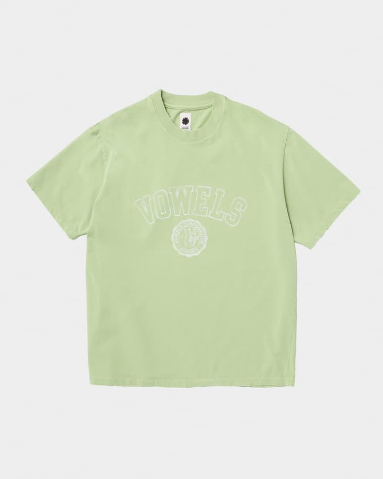Men's Cotton Faded Collegiate Logo T-Shirt by VOWELS