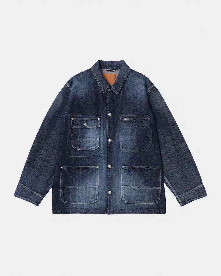 Men's Oversized Denim Chore Jacket by VOWELS